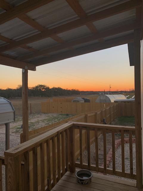 Sunrise from our back porch as I let the dogs out this morning. It is going to be a beautiful day on the farm!