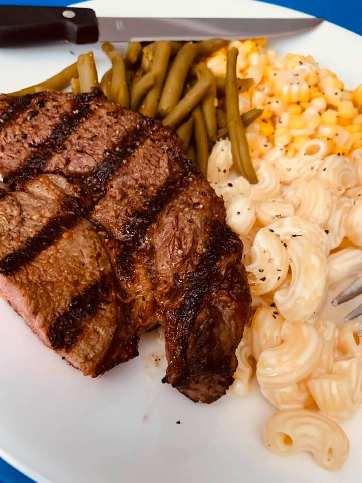 We had a wonderful grilled steak lunch for the 4th of July!