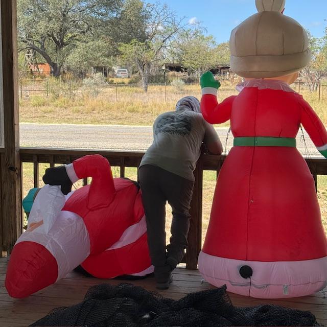 Nacho and Mrs. Santa Claus