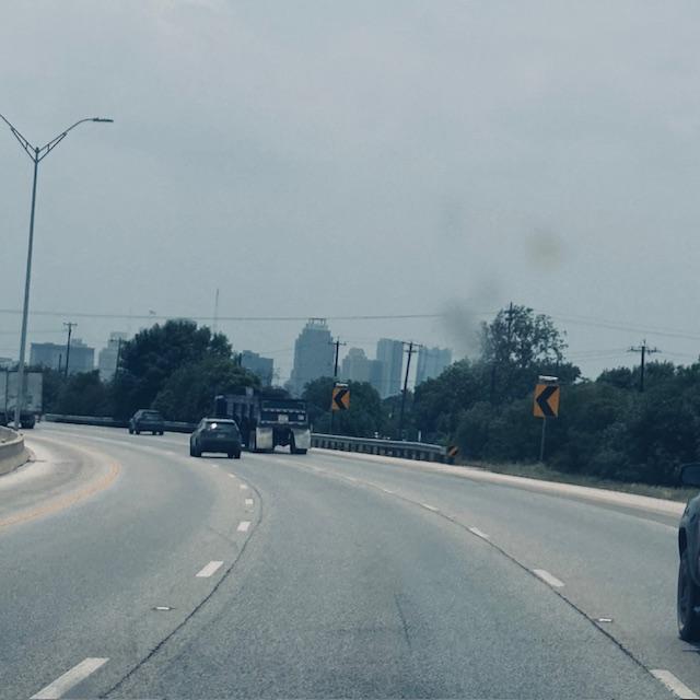 San Antonio was very hazy as we approached the downtown area.