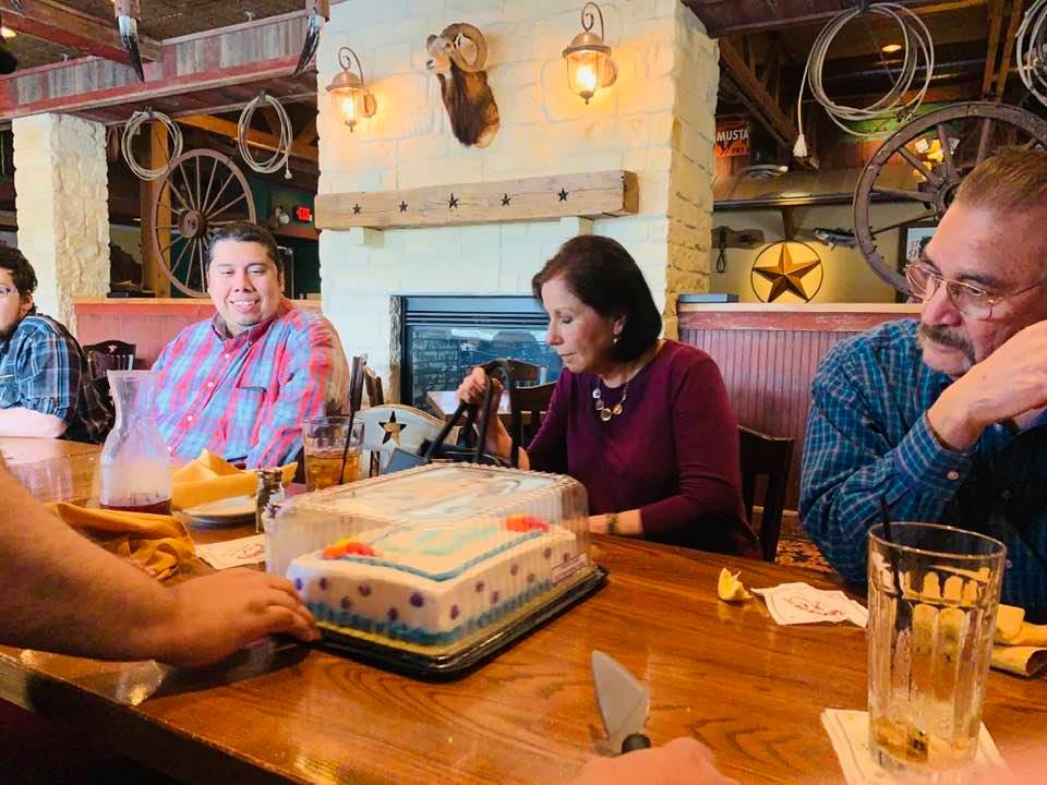 Our accountant George and his wife Angie. Angie and David share the same birthday.