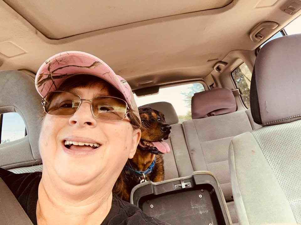 Annabelle with Mrs. David's Garden Seeds® in the car to go to the new vet.