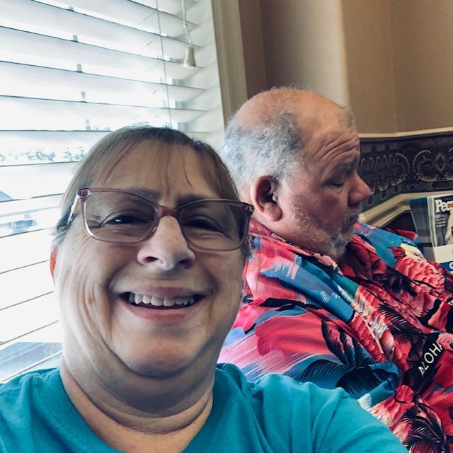 Here we are in the waiting room. The PA there fixed David up by vacuuming big chunks of hard wax out of his ear.