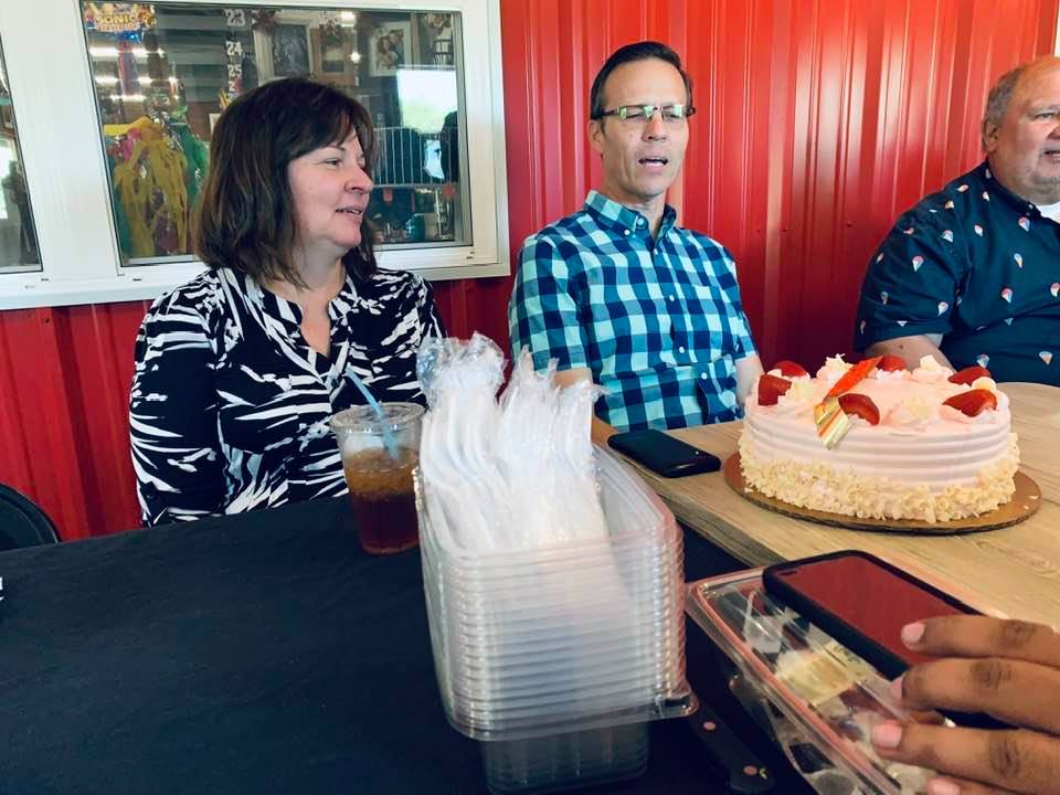 Carolyn, Anthony, David, and a special appearance by Thing. Not really! The hand belongs to Jay who was sitting next to me.