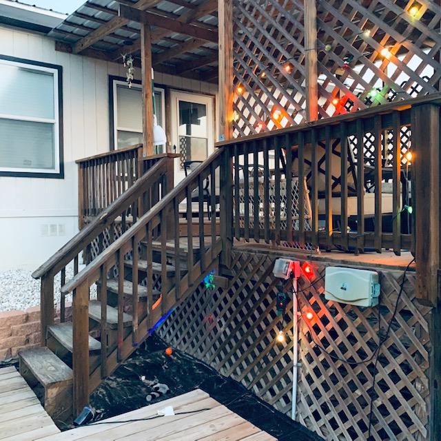 The back deck on our home.