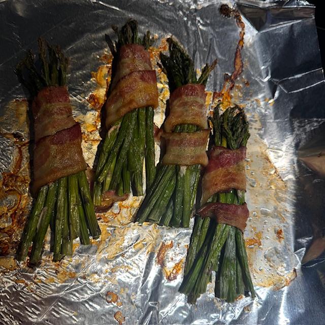 Bacon wrapped asparagus was delicious.