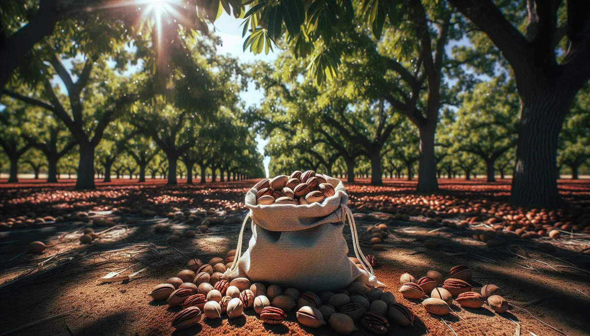 We used to pick pecans at David's parents' ranch.