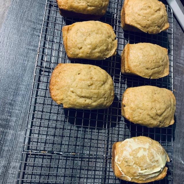 I made mini banana bread loaves for sale in our Farm Store today. We are closed tomorrow so I don't have to bake more tonight!