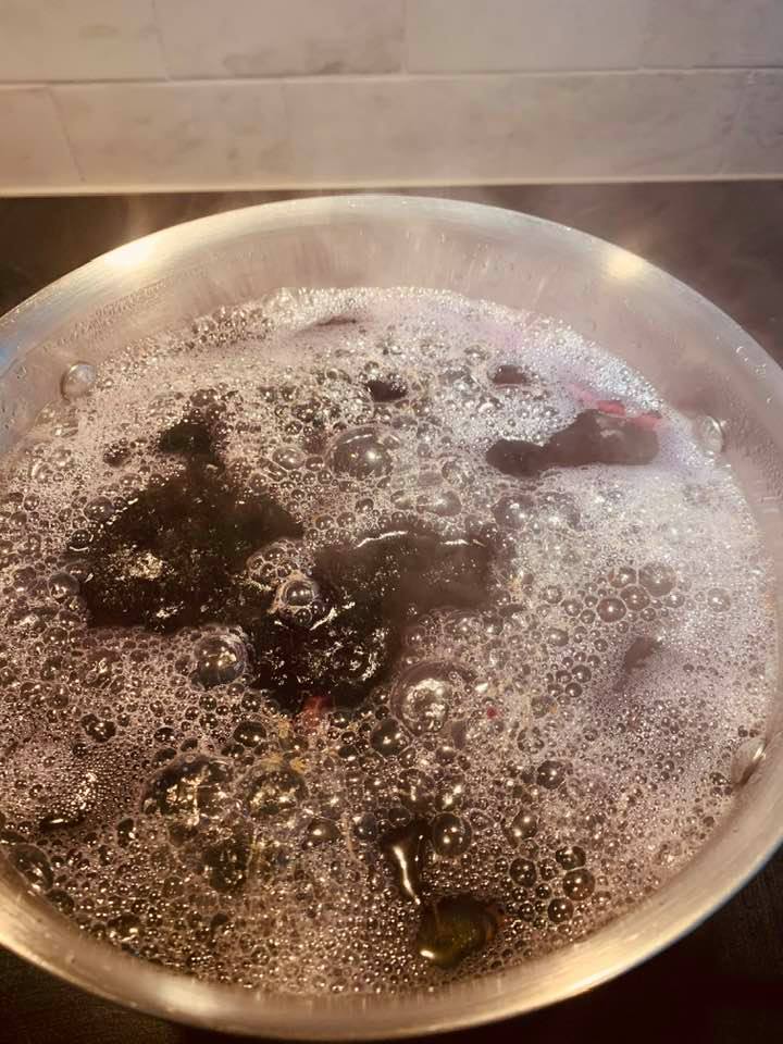 To blanch, add peeled and chopped carrots to boiling water for one minute and remove.