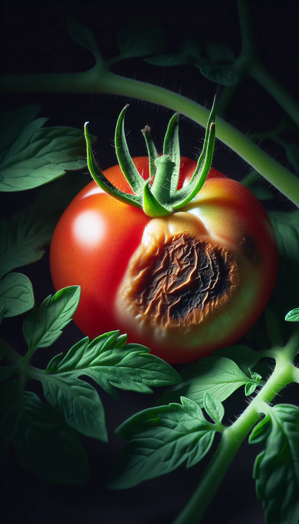 You can't miss the blossom end rot on this tomato, can you?