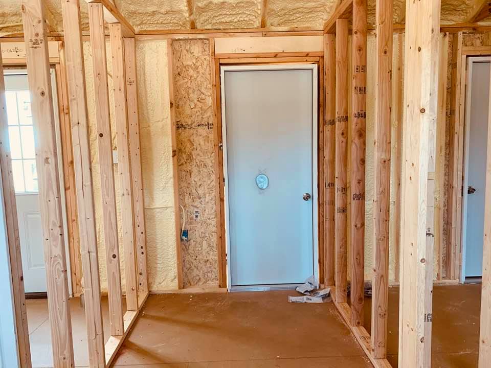 Employee entrance to the breakroom from outside.