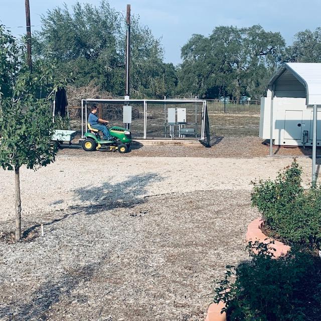 Going out back to get more gourds.