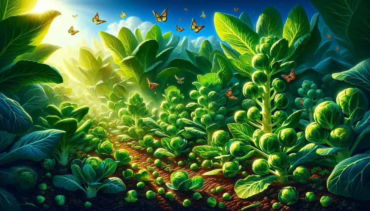 Grow Brussels sprouts in the garden when it is cool.