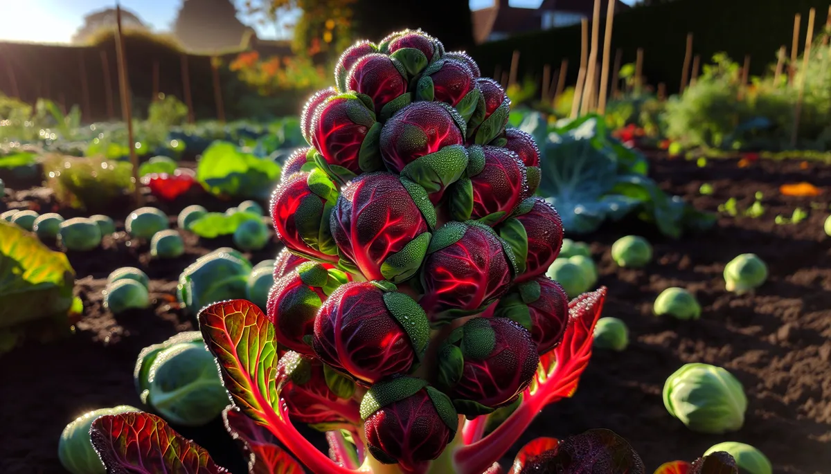 Grow Brussels sprouts in green or in red. Either way, they are good for you.