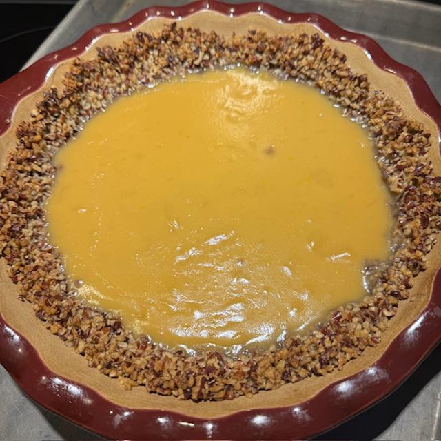 My first butterscotch pie ever using Dolly Parton's recipe. I think it turned out amazingly!