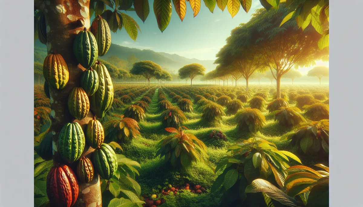 Imagine a field of chocolate...this is how it grows, a field of cacao, part of the Malvaceae family.