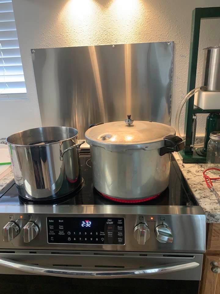 Getting ready to can with our first harvest of the new year--carrots! Late for tomatoes, but these carrots are early because they were overwintered.
