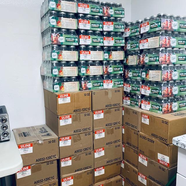 We ordered a lot of canning jars in the fall of 2019 while they were still plentiful.