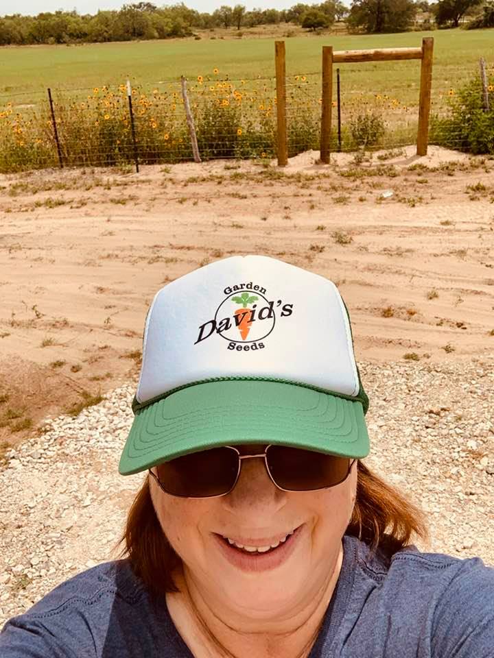 Our green and white trucker's cap.