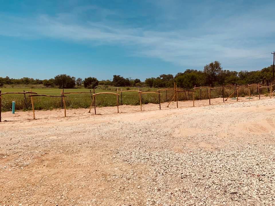 The finished cedar fence along the driveway so people don't get stuck in the fence.