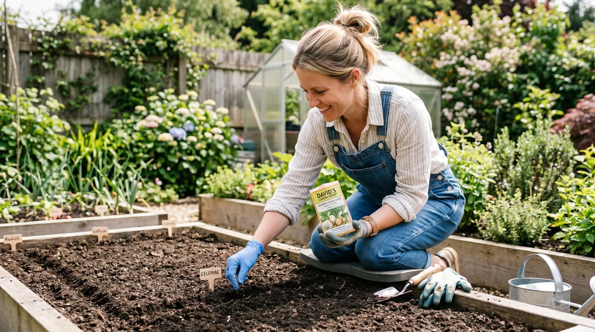 Grow celeriac by planting seeds. David's Garden Seeds® has the seeds.
