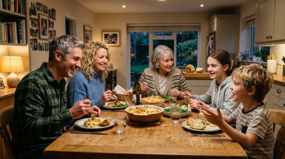 This family is enjoying celeriac with dinner.