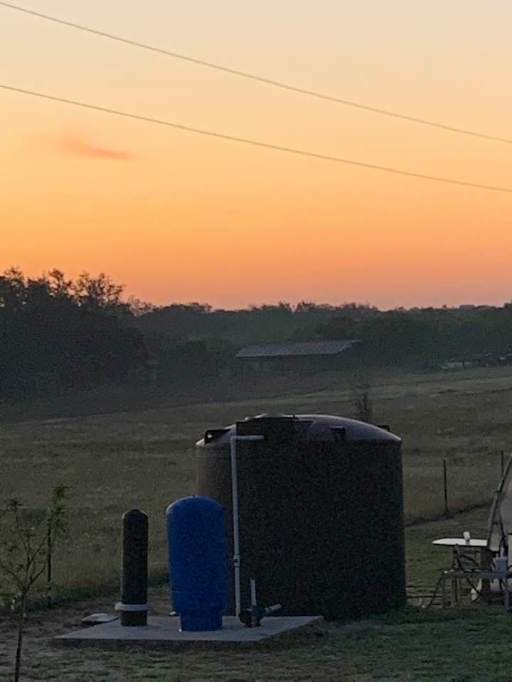 Sunrise today showing what the plumber and electrician put in yesterday.