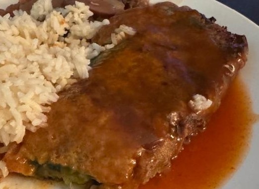 We made delicious chile rellenos this evening for dinner. They turned out so tasty.