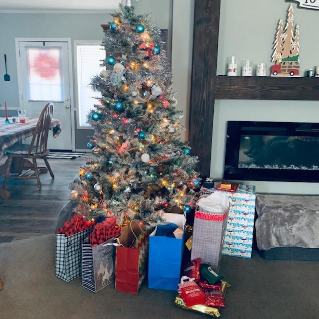 Our Christmas tree was pretty packed out on Christmas morning.