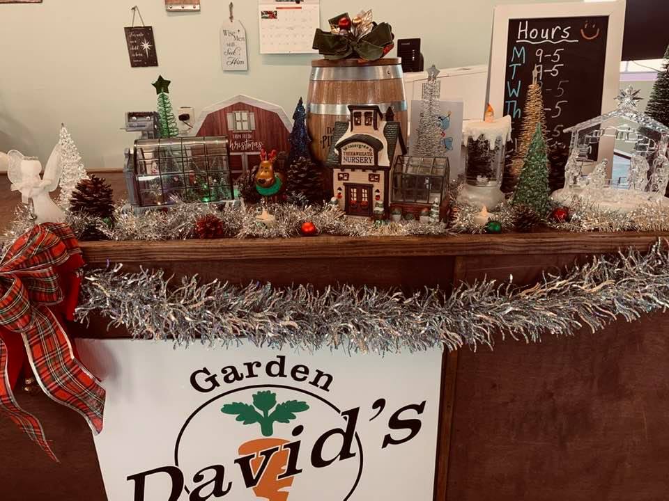 Our farm store, all dressed up for Christmas. We are closed today.