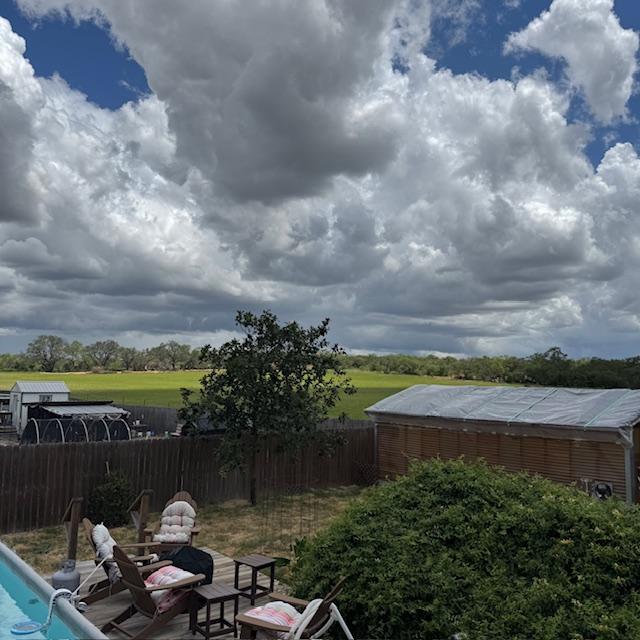 Clouds began to build but Alexa said no rain after she said it would rain...