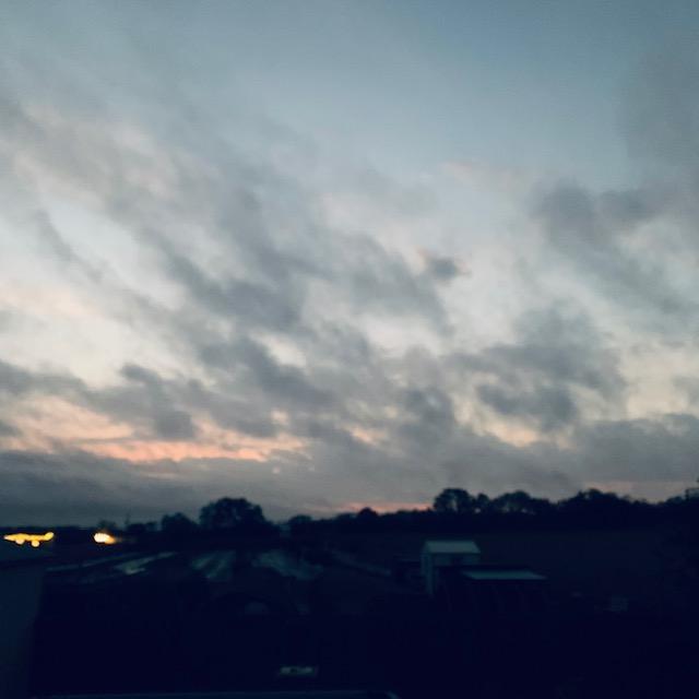 Clouds in the morning did not bring rain.