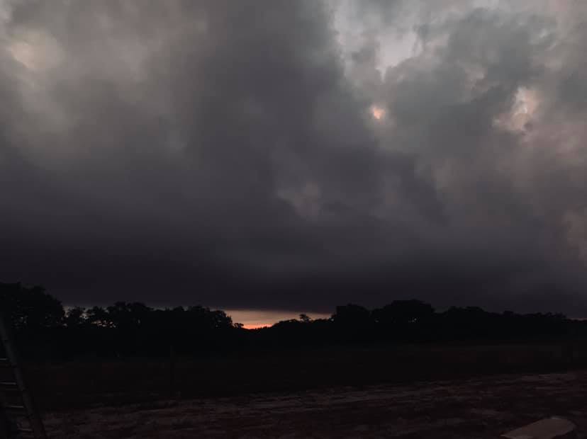It was very overcast this morning with a tiny bit of pink in the sky at sunrise.