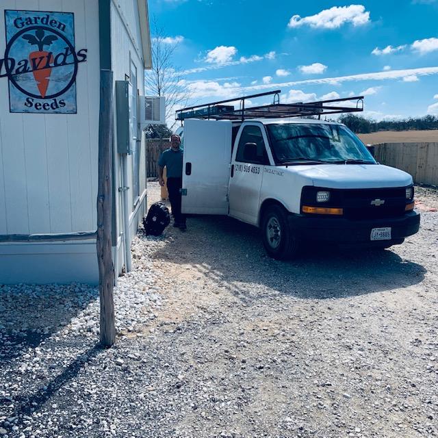 Comfort Commander is here to install the fifth and final split A/C and heater unit today. This one goes to the Production building. Comfort Commander is here to install the fifth and final split A/C and heater unit today. This one goes to the Production building.