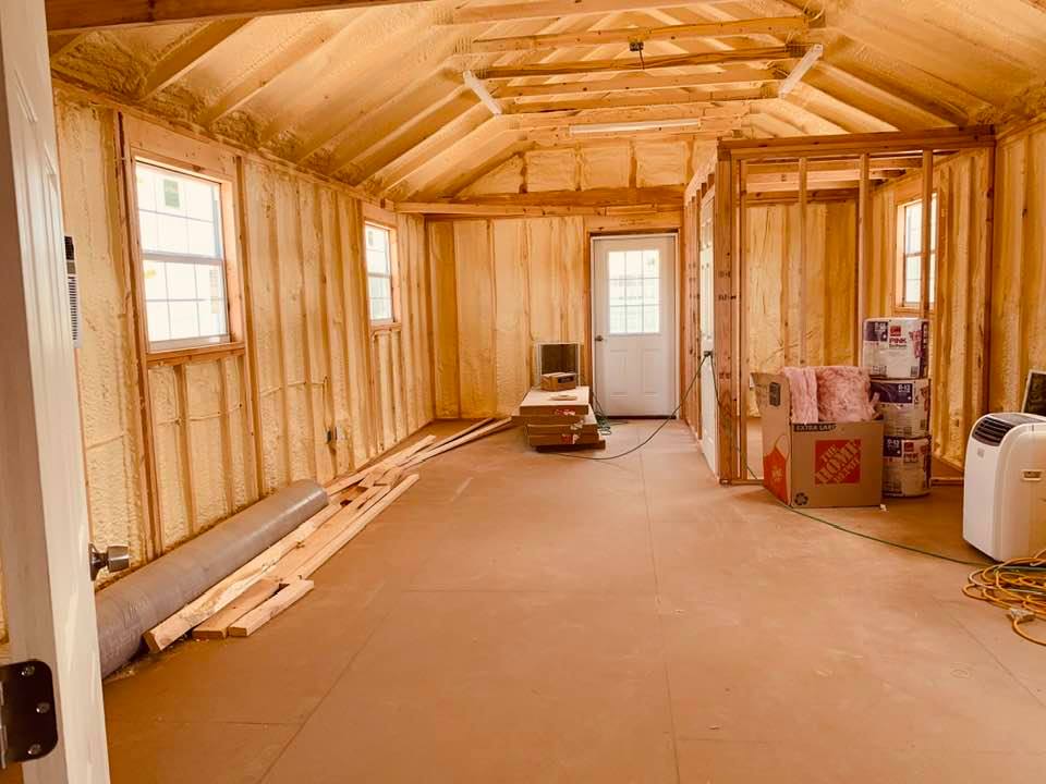 This will be our commercial kitchen space with David's office over in the corner.