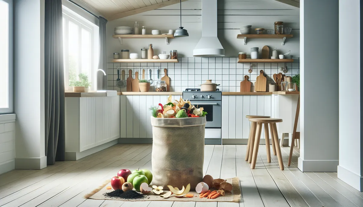 When you make your own compost, do not put a bin in the middle of the kitchen floor unless you plant on tripping...Countertop containers or a bowl will do.