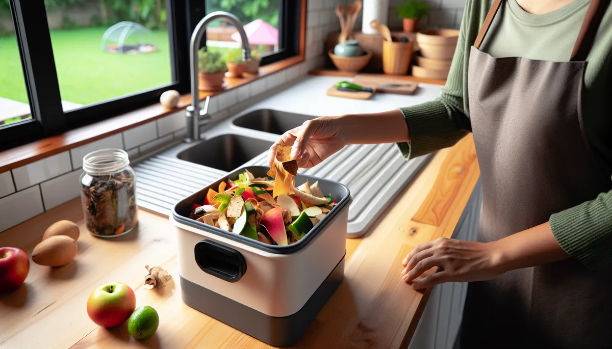 As you chop food, add the scraps to a bin and before you know it, you will make your own compost!