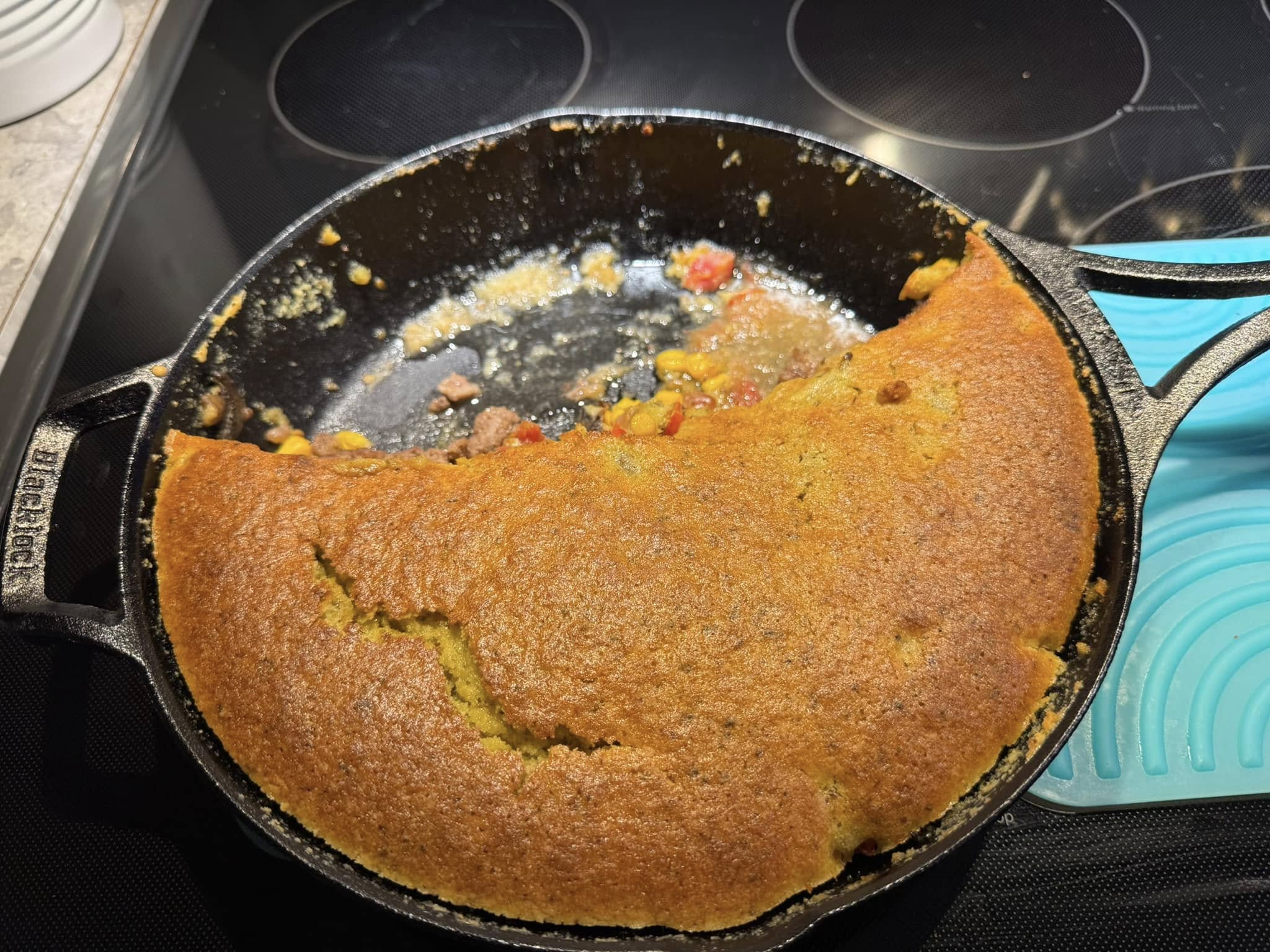 I forgot to take a photo until after we had cut into it.