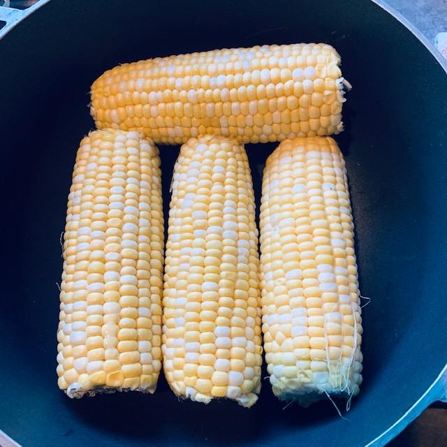 Corn ears are ready to cook!