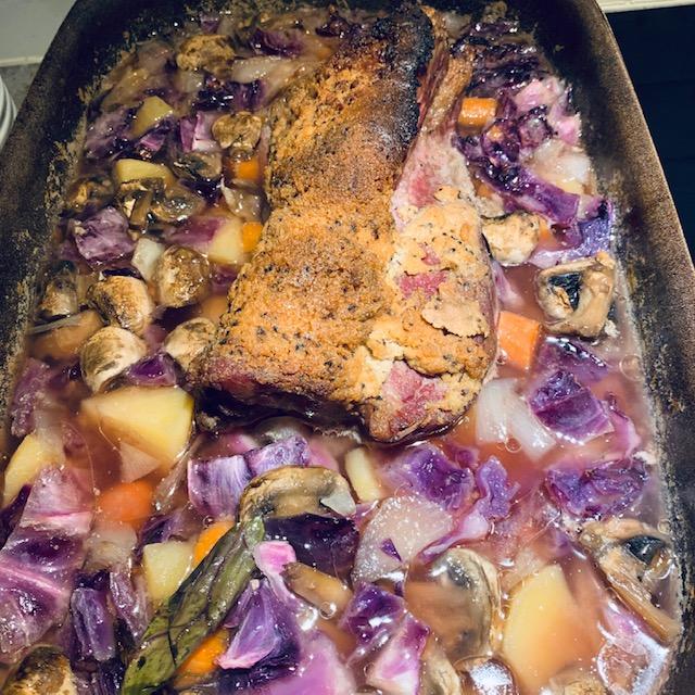 The house smelled so good while the corned beef and veggies were cooking. The meat came out so tender and the veggies were flavorful. The secret? I cooked it all in beef broth.