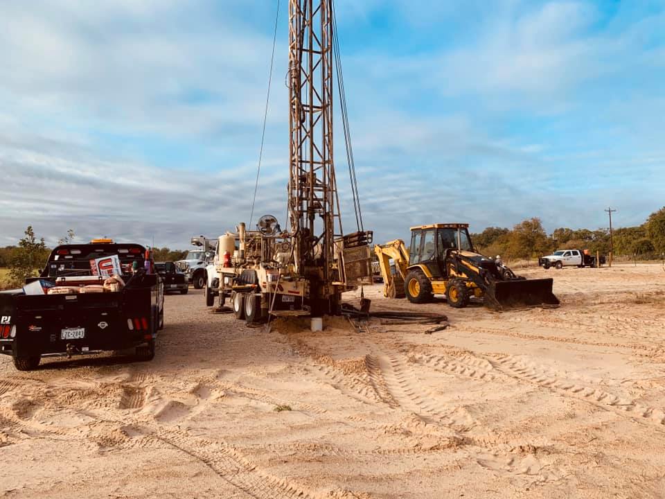 They started digging our water well early on Monday.