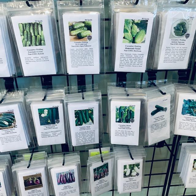 Speaking of planting cucumber seeds, we have a lot of varieties of cukes.