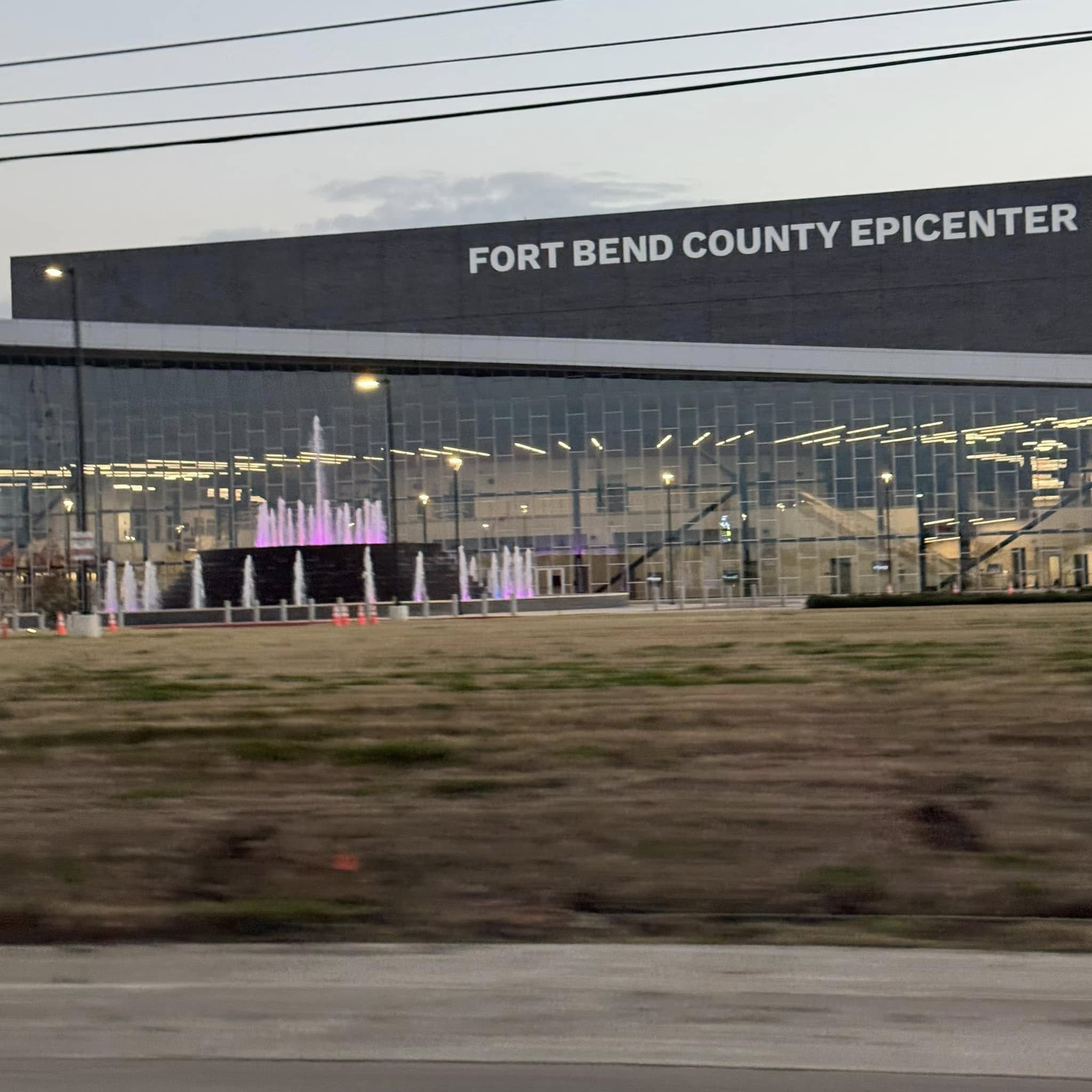 Here is what we would have seen had they given us any other room in the front of the hotel. The dancing waters changed colors and were so pretty.