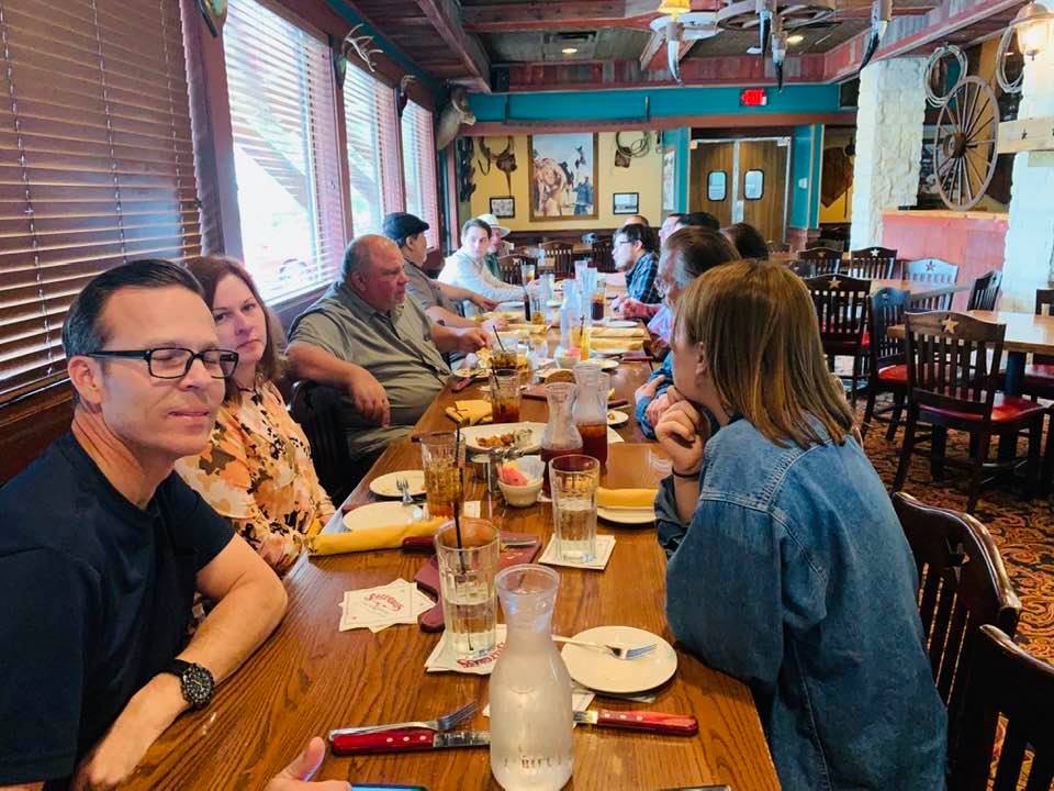 We celebrated David's birthday at Salt Grass today, the final day before all restaurants shut down.