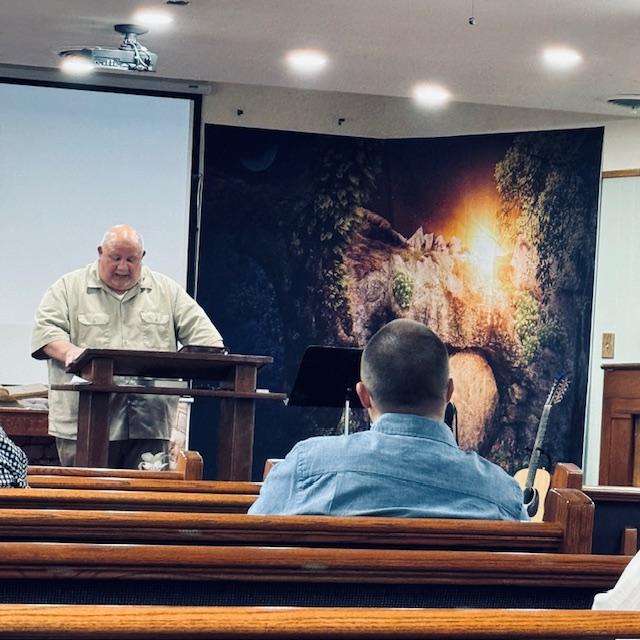 David was a guest preacher this morning for a vacationing pastor.
