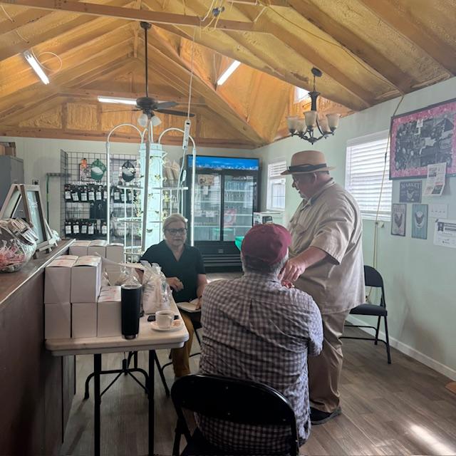 We visited with David Rodriguez and Karen this morning in our Farm Store.