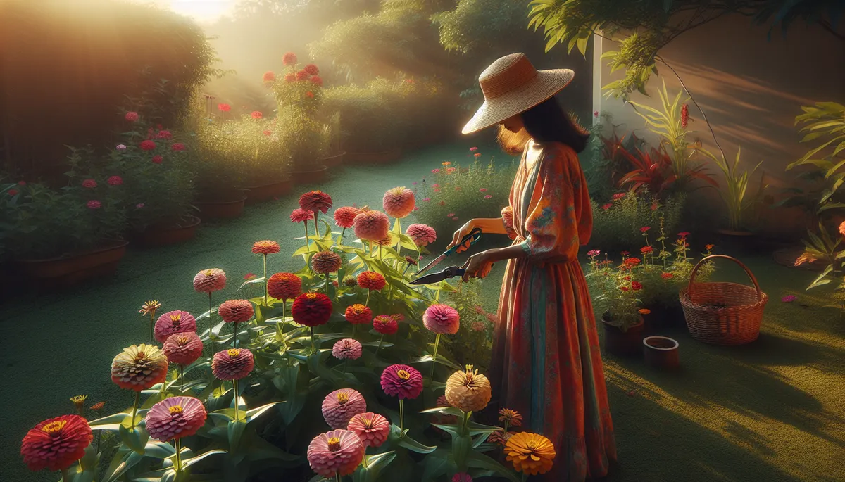 Zinnias benefit from deadheading. It encourages additional growth.