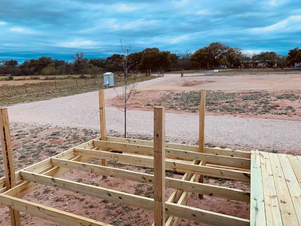 Frame for deck on front of our home; they are finally putting the deck boards on top of the frame! Frame for deck on front of our home; they are finally putting the deck boards on top of the frame!