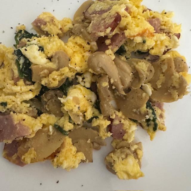 My deconstructed omelet. I have learned so much by watching Chef Gordon Ramsay's shows.