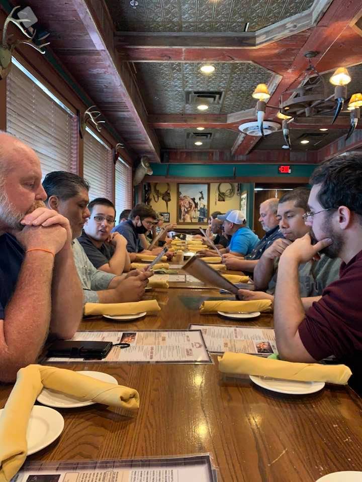 Once a month, we take our whole team out to celebrate birthdays for lunch; usually we go to Salt Grass! Hiring employees can be difficult to get right. Once a month, we take our whole team out to celebrate birthdays for lunch; usually we go to Salt Grass! Hiring employees can be difficult to get right.